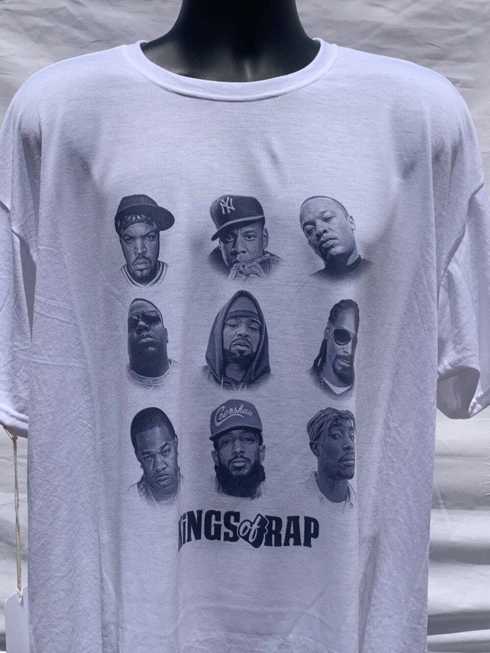 Kings of Rap Hip Hop Legends Montage Graphic T-Shirt White